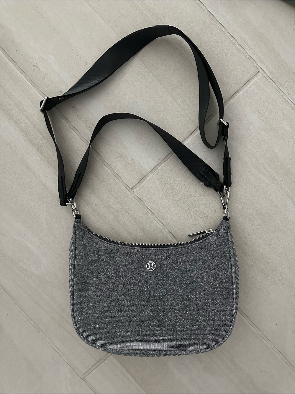 lululemon athletica Gray sparkle bag